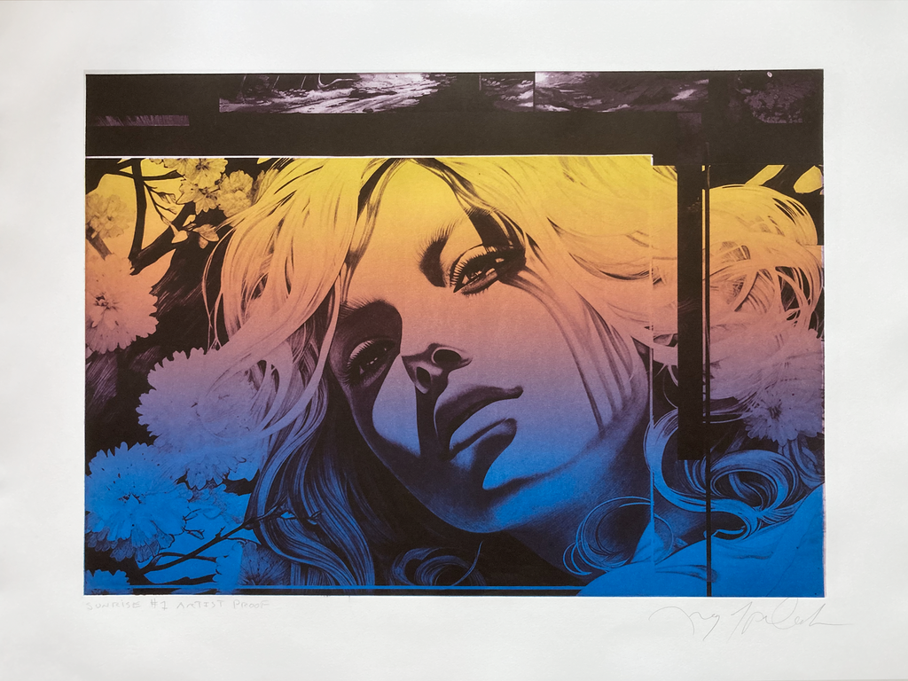 Sunrise #1, 30"x22" Photopolymer Ink Print on Archival Watercolor Paper