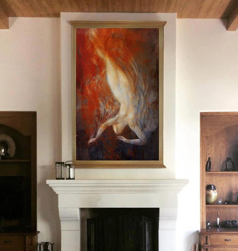 Cosmic Current, mixed media painting