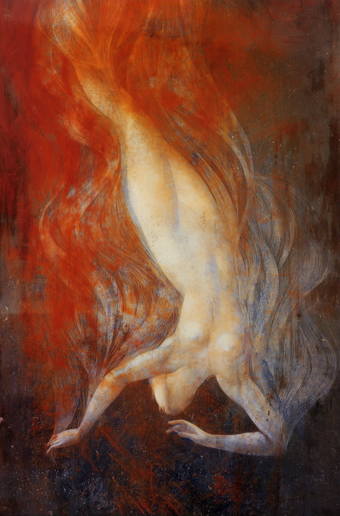 Cosmic Current, mixed media painting